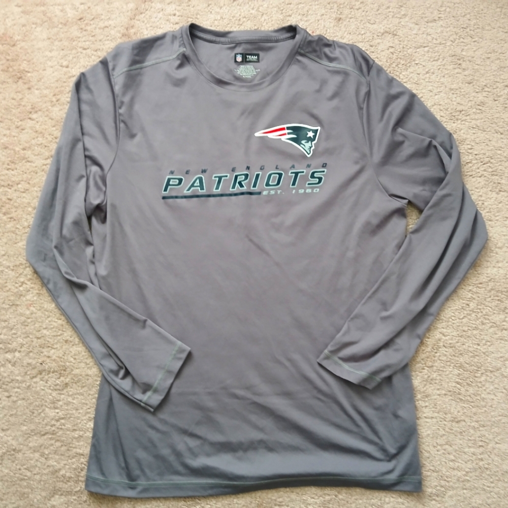 NFL Long Sleeve New England Patriots Gray Shirt size XL